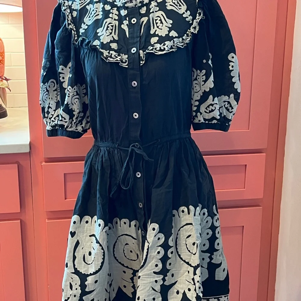Sea New York Black and Cream Midi Dress - Picture 6 of 12